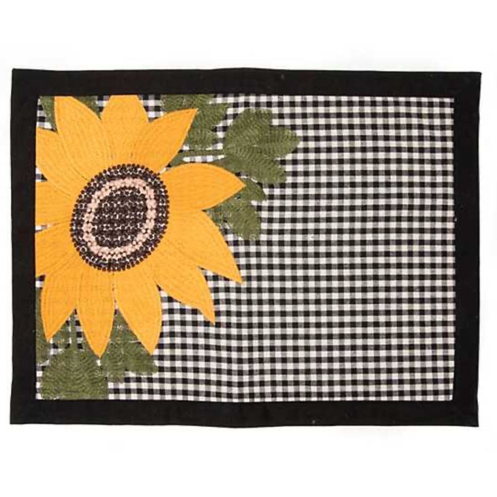 Mackenzie- Childs Gingham Sunflower Placemats